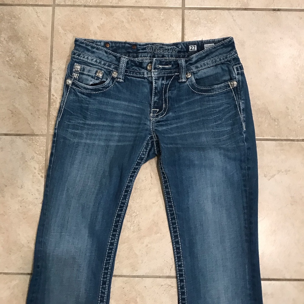 MISS ME RARE AMERICAN FLAG JEANS SIZE 27 - Picture 8 of 11